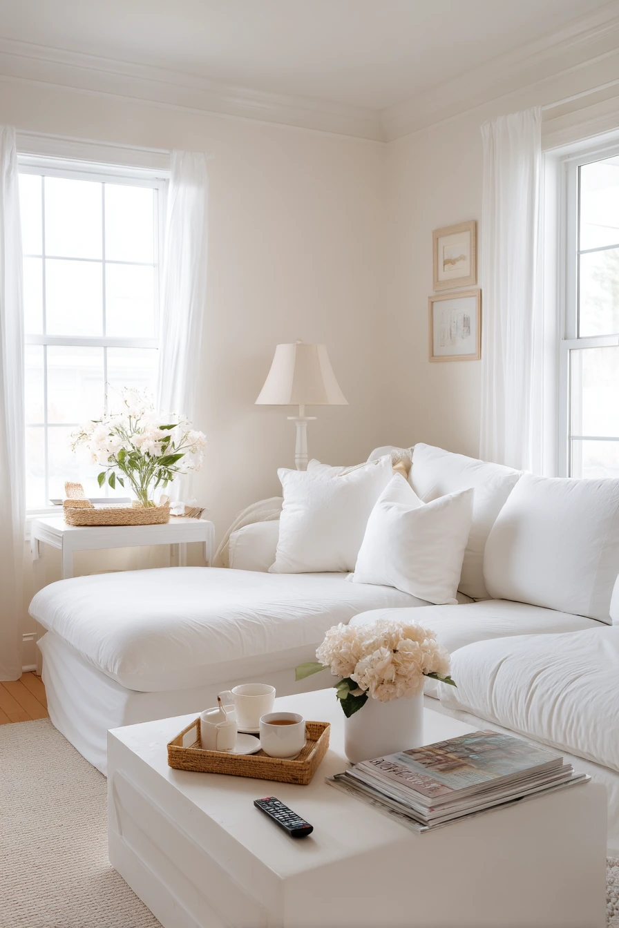 Budget-Friendly White Living Room Refresh