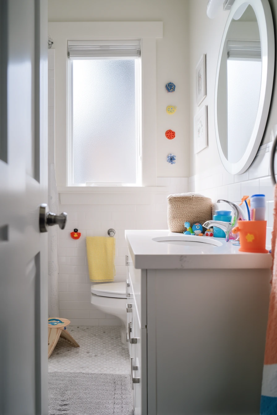 Kids’ Bathroom That Stays Tidy