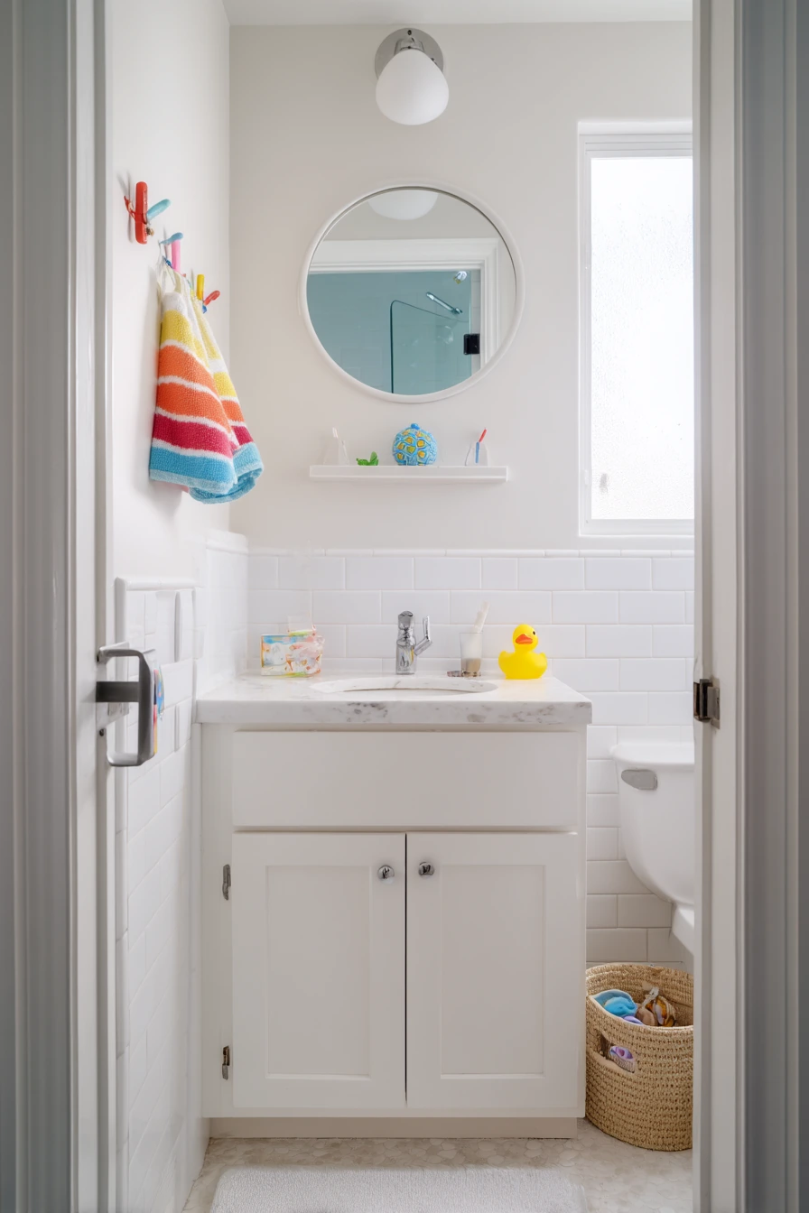 Kids’ Bathroom That Stays Tidy