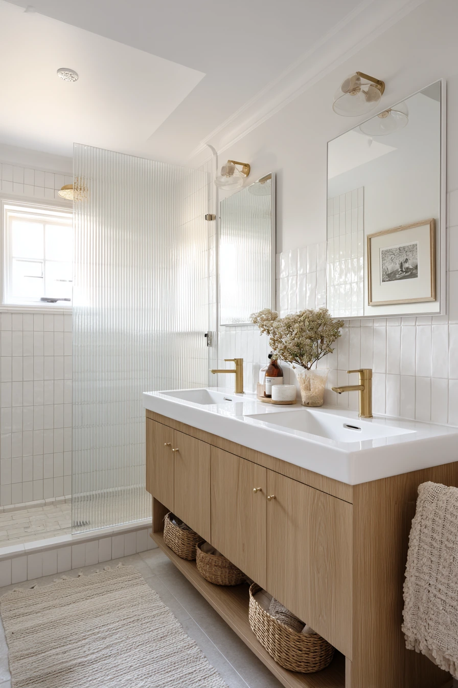Family Morning Bathroom with Warm Storage
