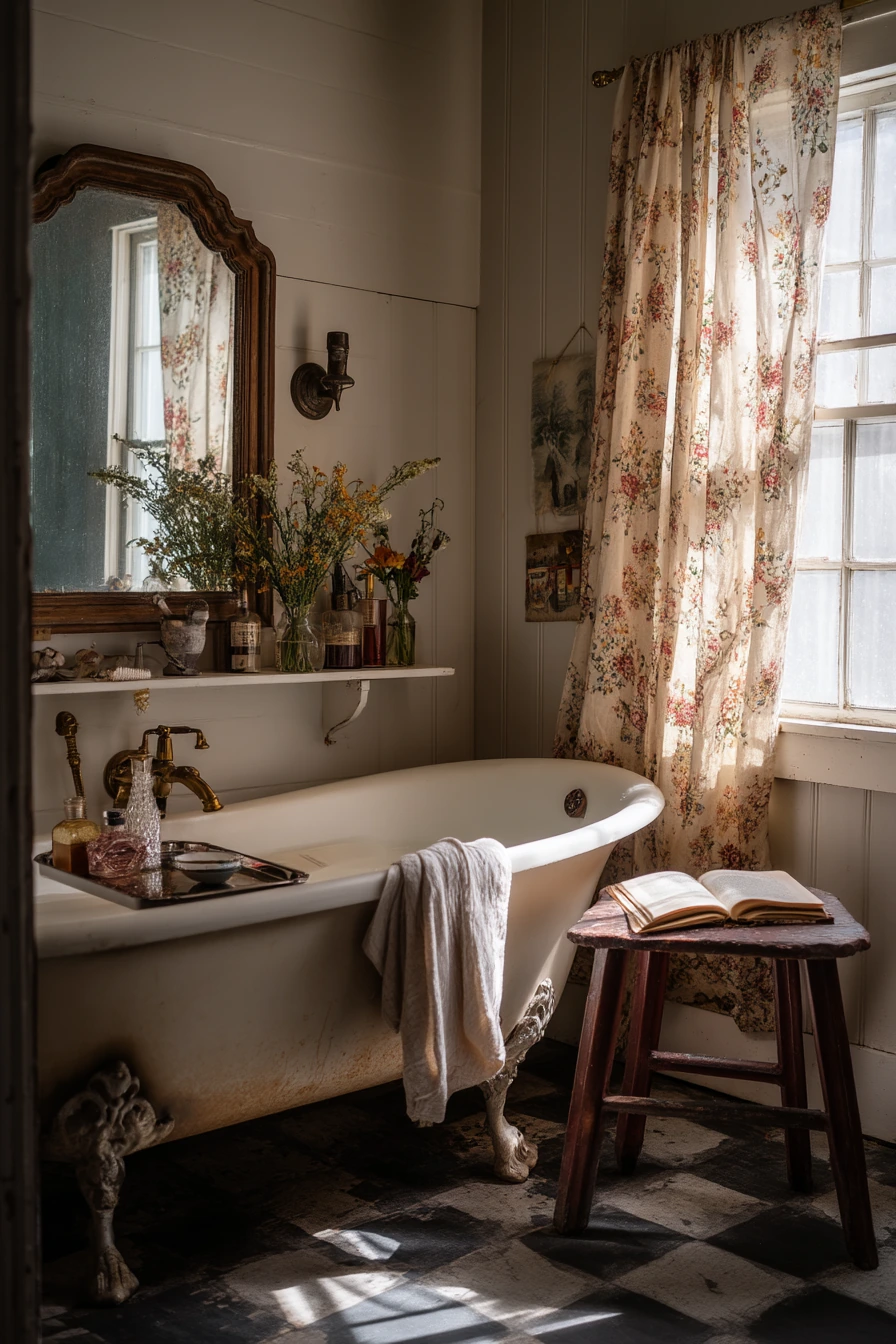 Vintage Bathroom with Collected Character