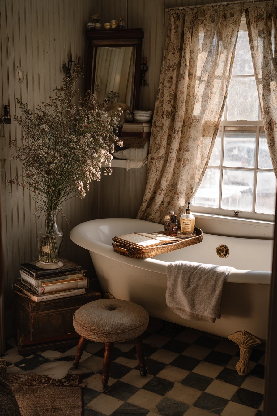 Vintage Bathroom with Collected Character