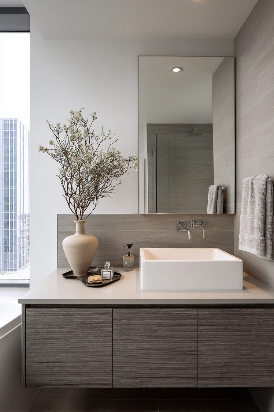 Minimalist Bathroom for a Busy Professional
