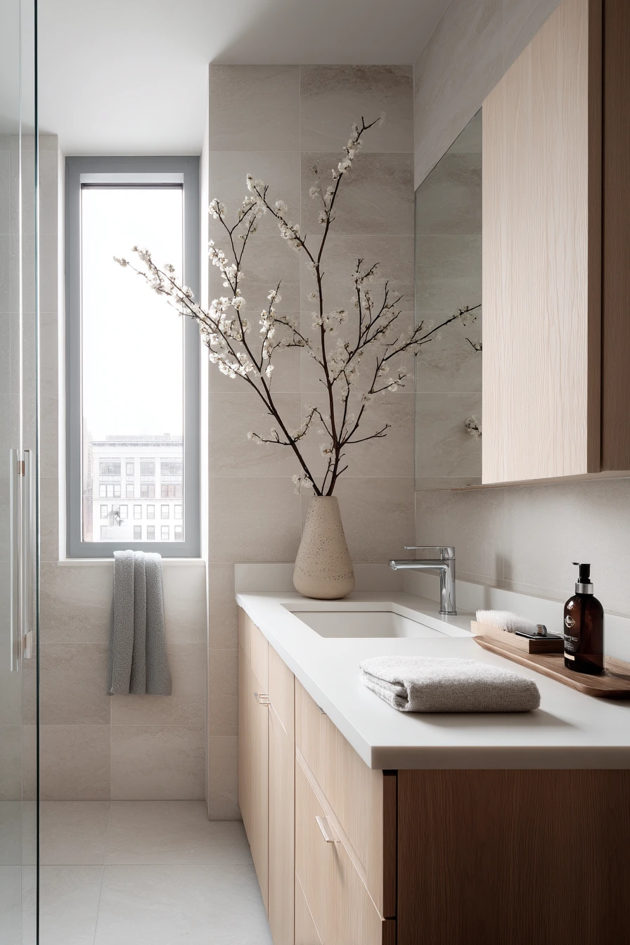 Minimalist Bathroom for a Busy Professional