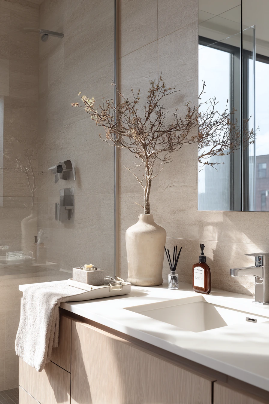 Minimalist Bathroom for a Busy Professional