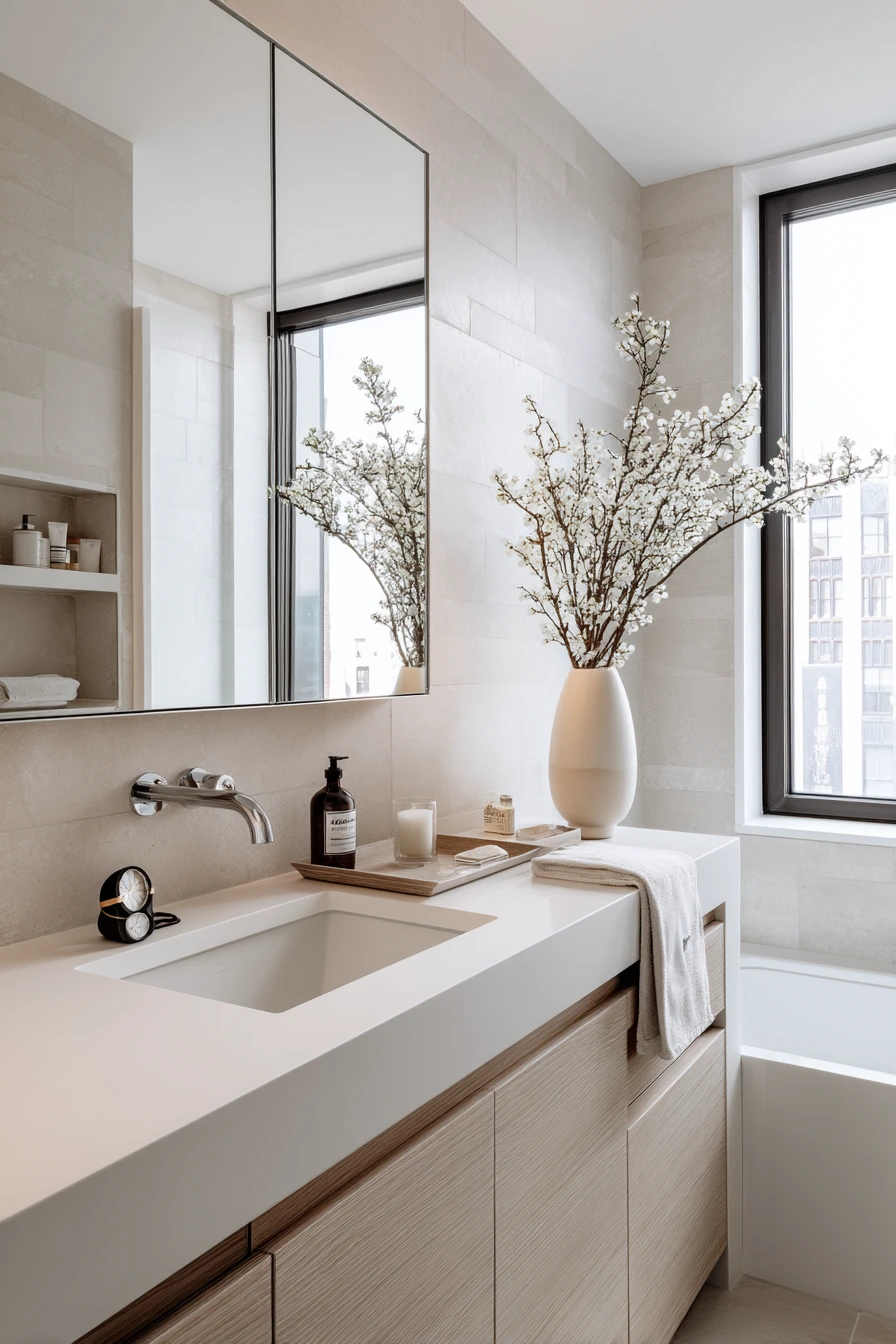 Minimalist Bathroom for a Busy Professional