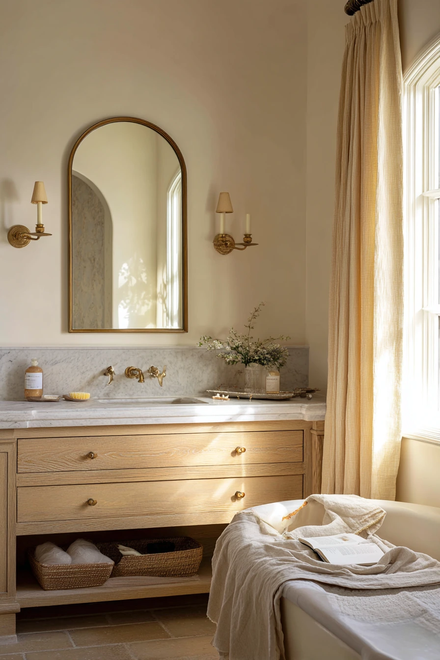Luxury But Lived-In Bathroom Retreat
