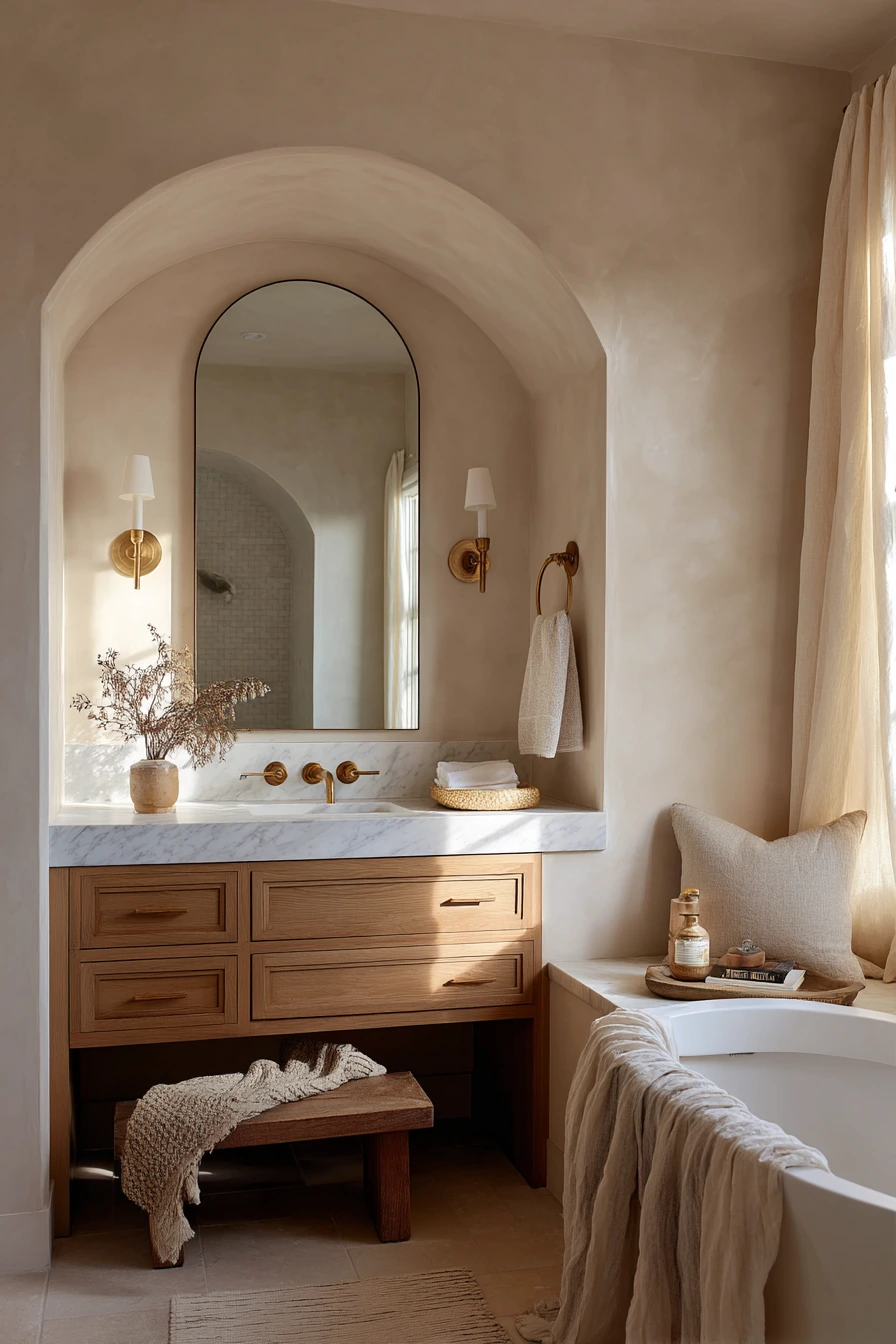 Luxury But Lived-In Bathroom Retreat