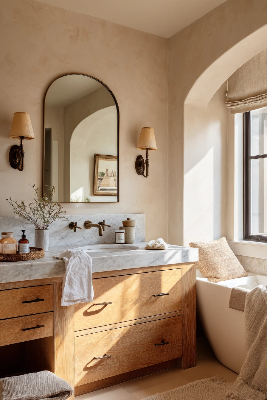 Luxury But Lived-In Bathroom Retreat