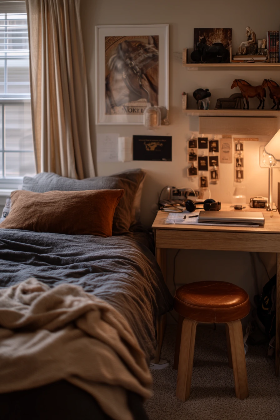 Tiny Bedroom for a Teen Who Loves Horses