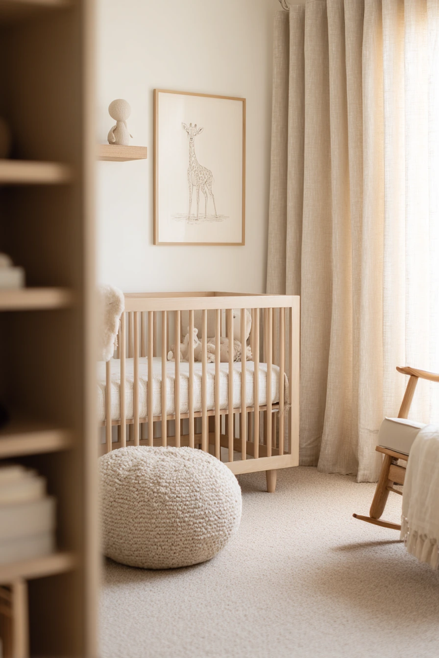 Neutral Animal Nursery for a Minimal Home