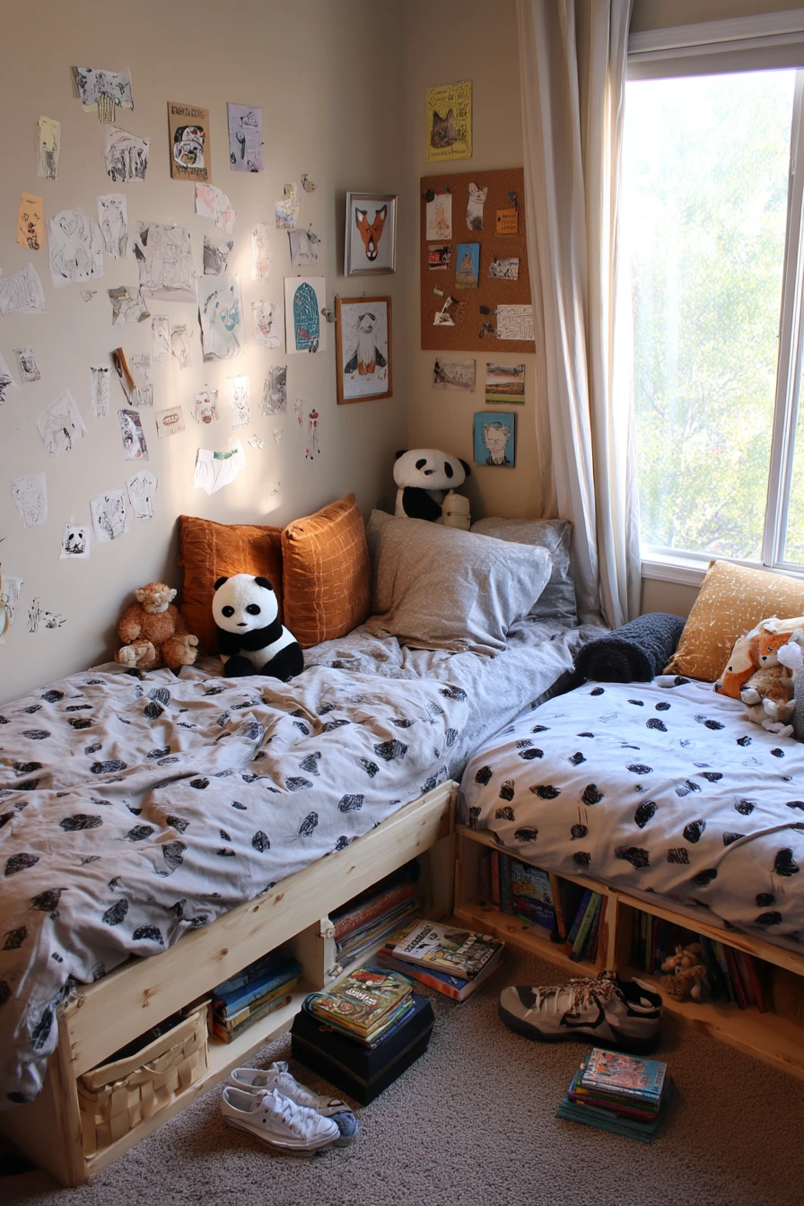 Shared Sibling Bedroom, Animal Adventure Mood