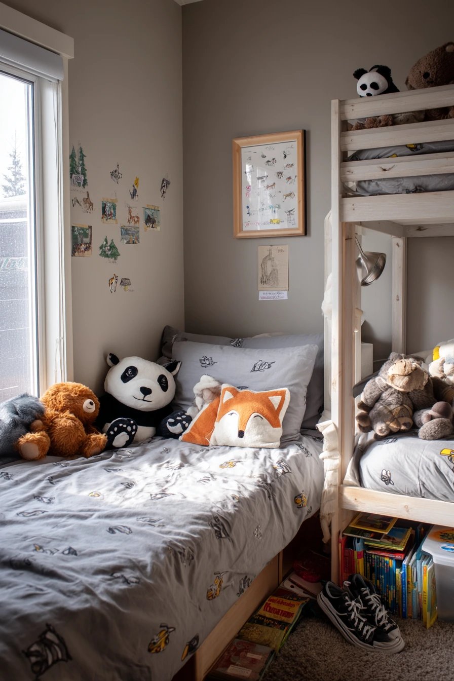 Shared Sibling Bedroom, Animal Adventure Mood