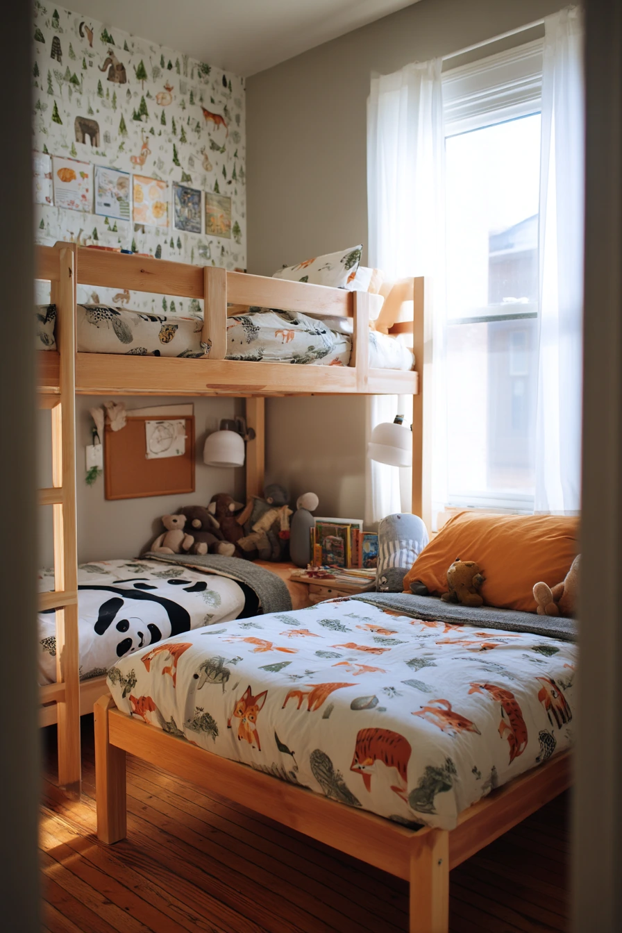 Shared Sibling Bedroom, Animal Adventure Mood