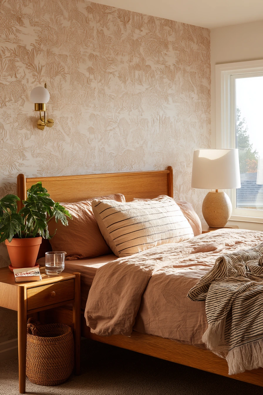 Rental-Friendly Jungle Accent Wall