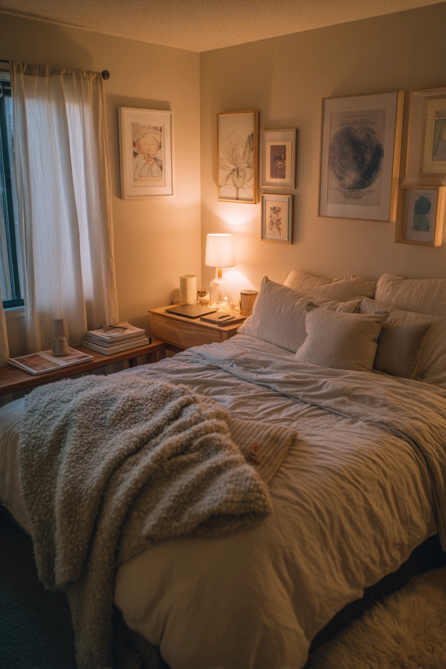 Compact Anime Bedroom for a Creative Couple
