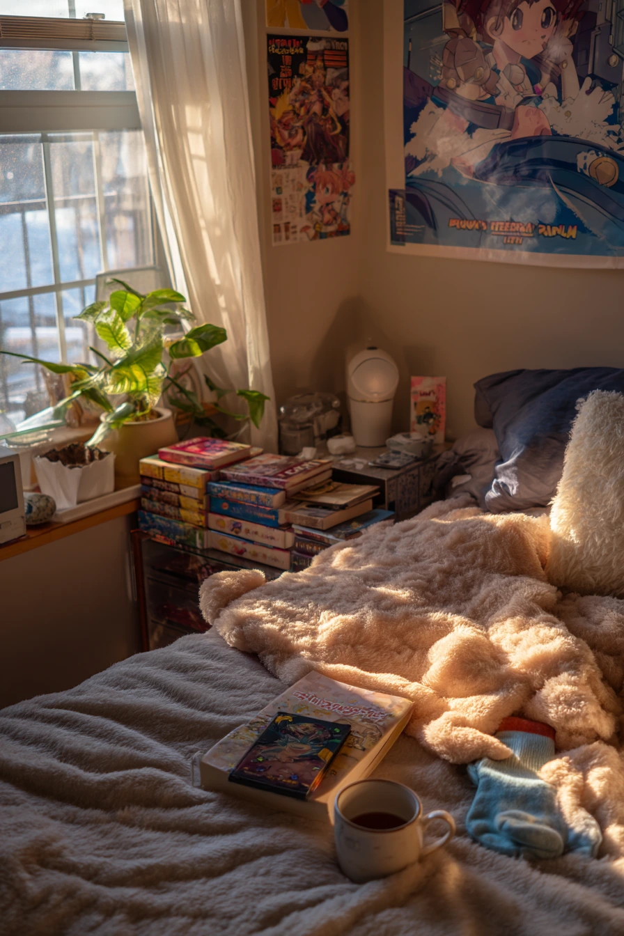 Winter Anime Bedroom Hideaway
