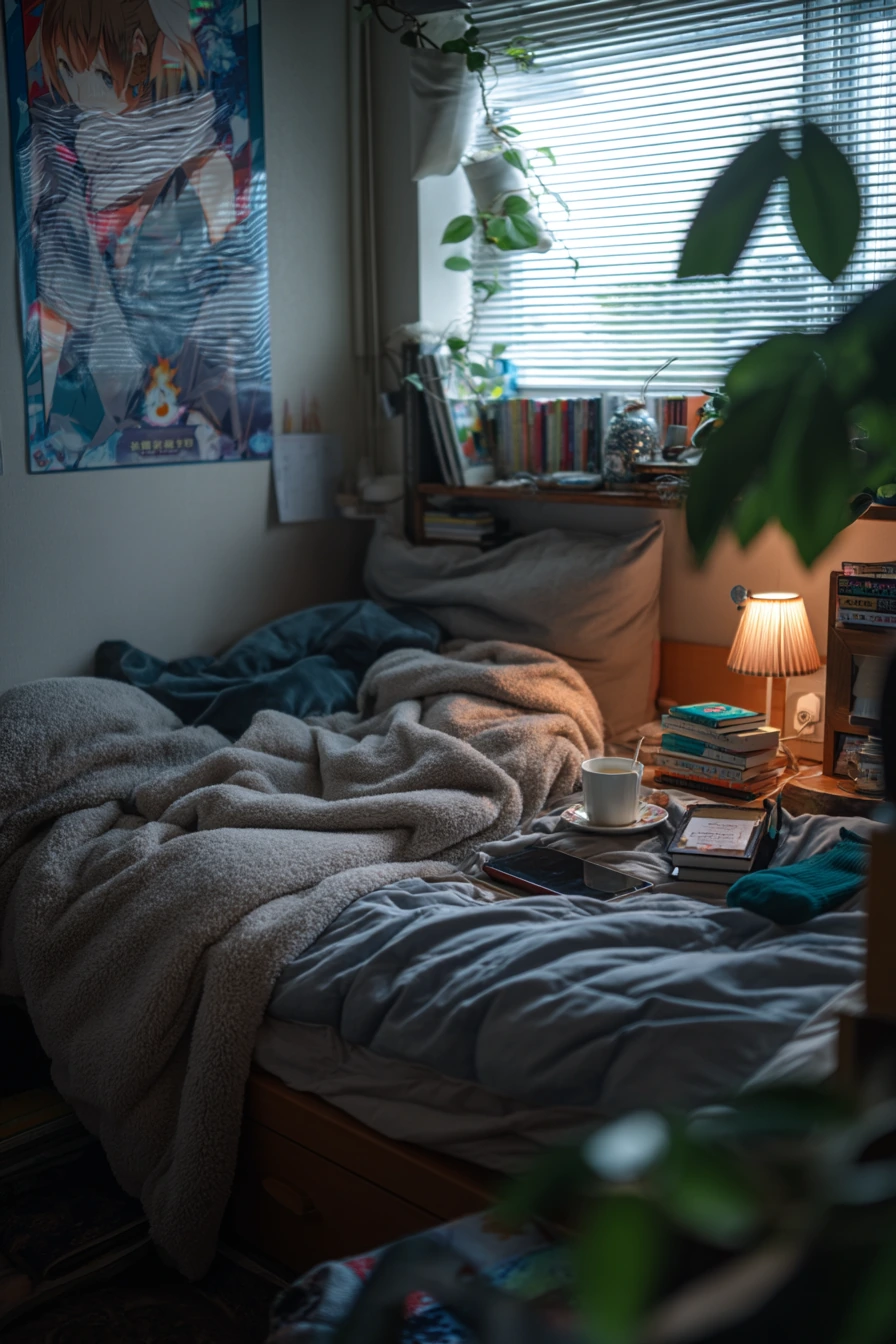Winter Anime Bedroom Hideaway