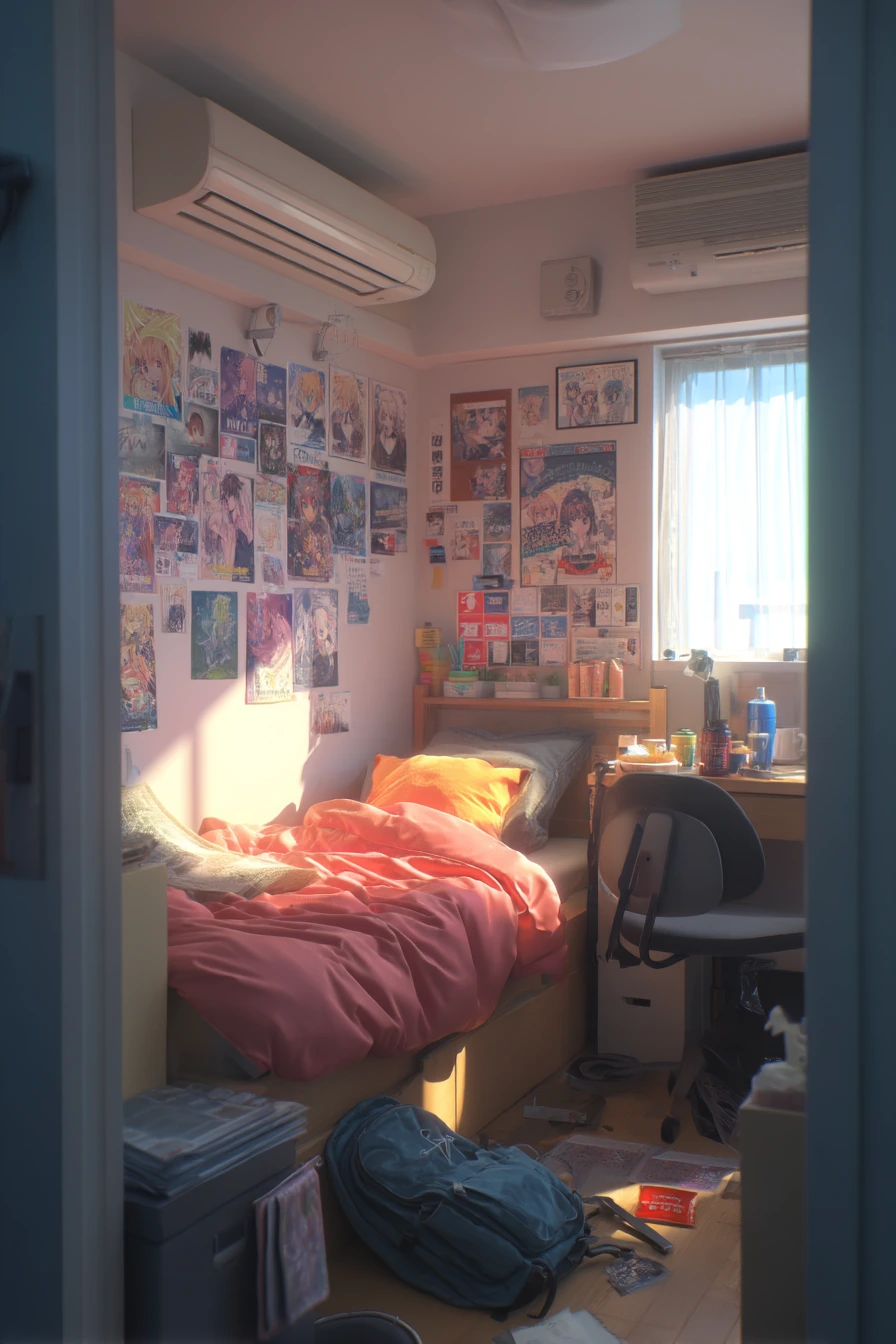 Dorm-Style Anime Bedroom Setup