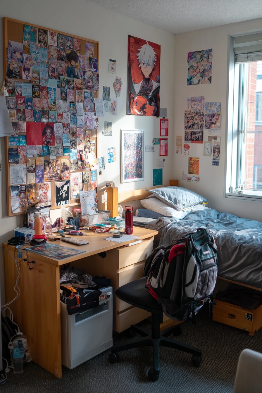 Dorm-Style Anime Bedroom Setup