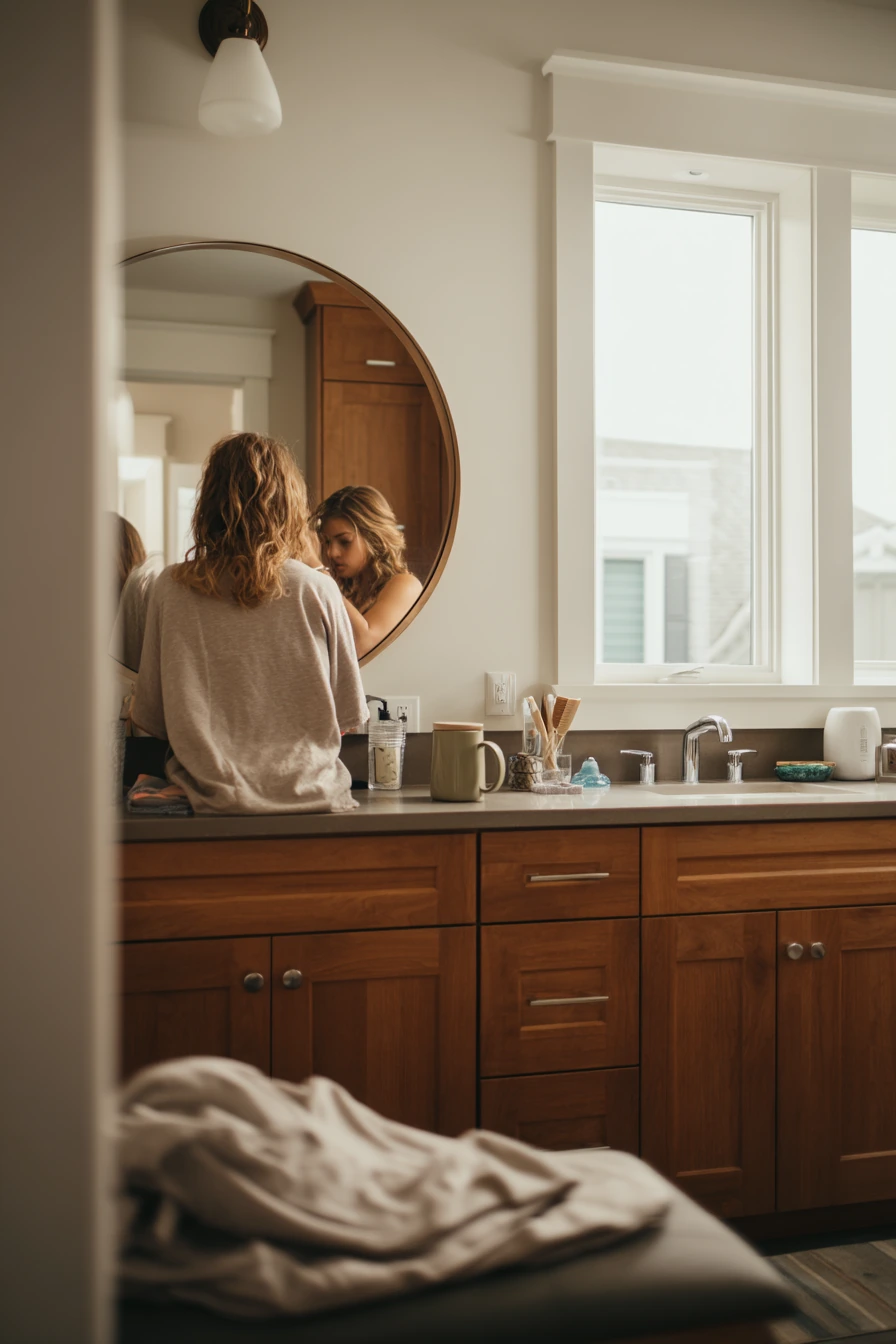 Morning Prep in a Shared Primary Bath
