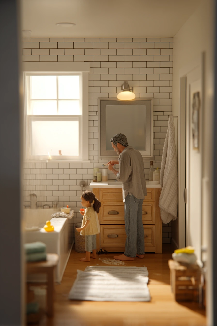 Morning Steam, Family Bathroom