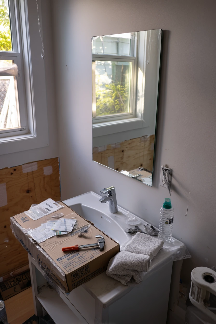 DIY Mirror Upgrade Moment