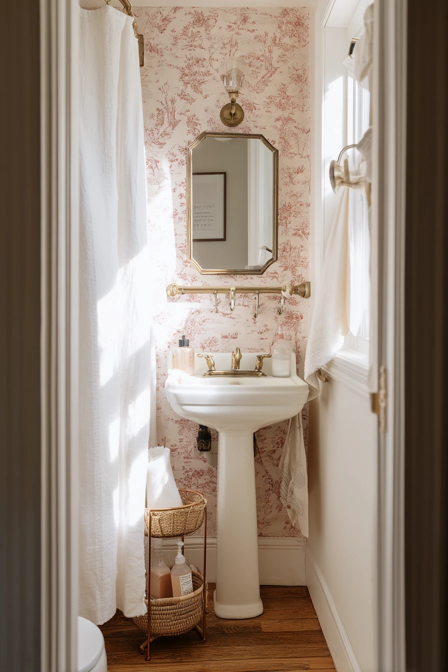 Renter-Friendly Old-World Bathroom