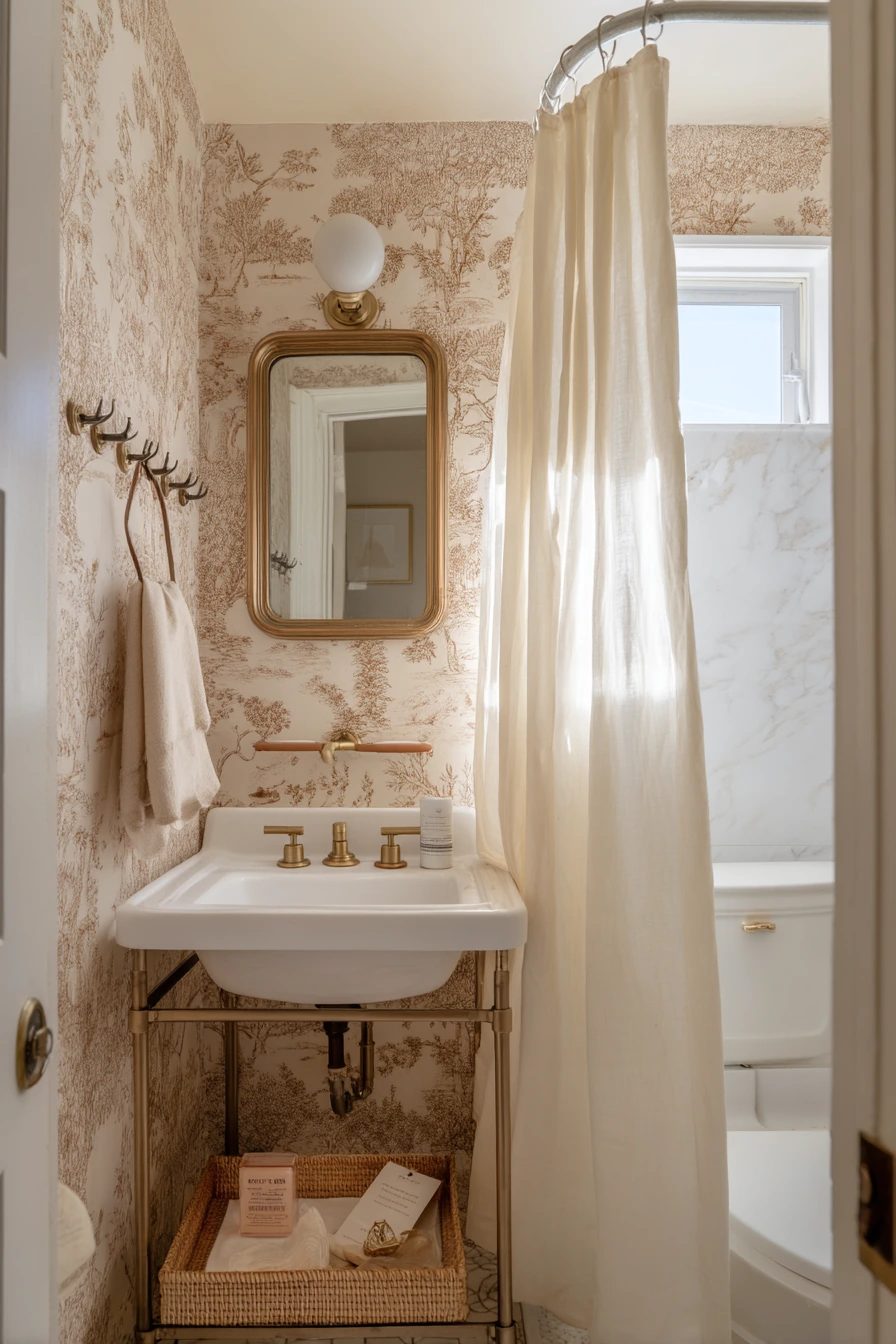 Renter-Friendly Old-World Bathroom