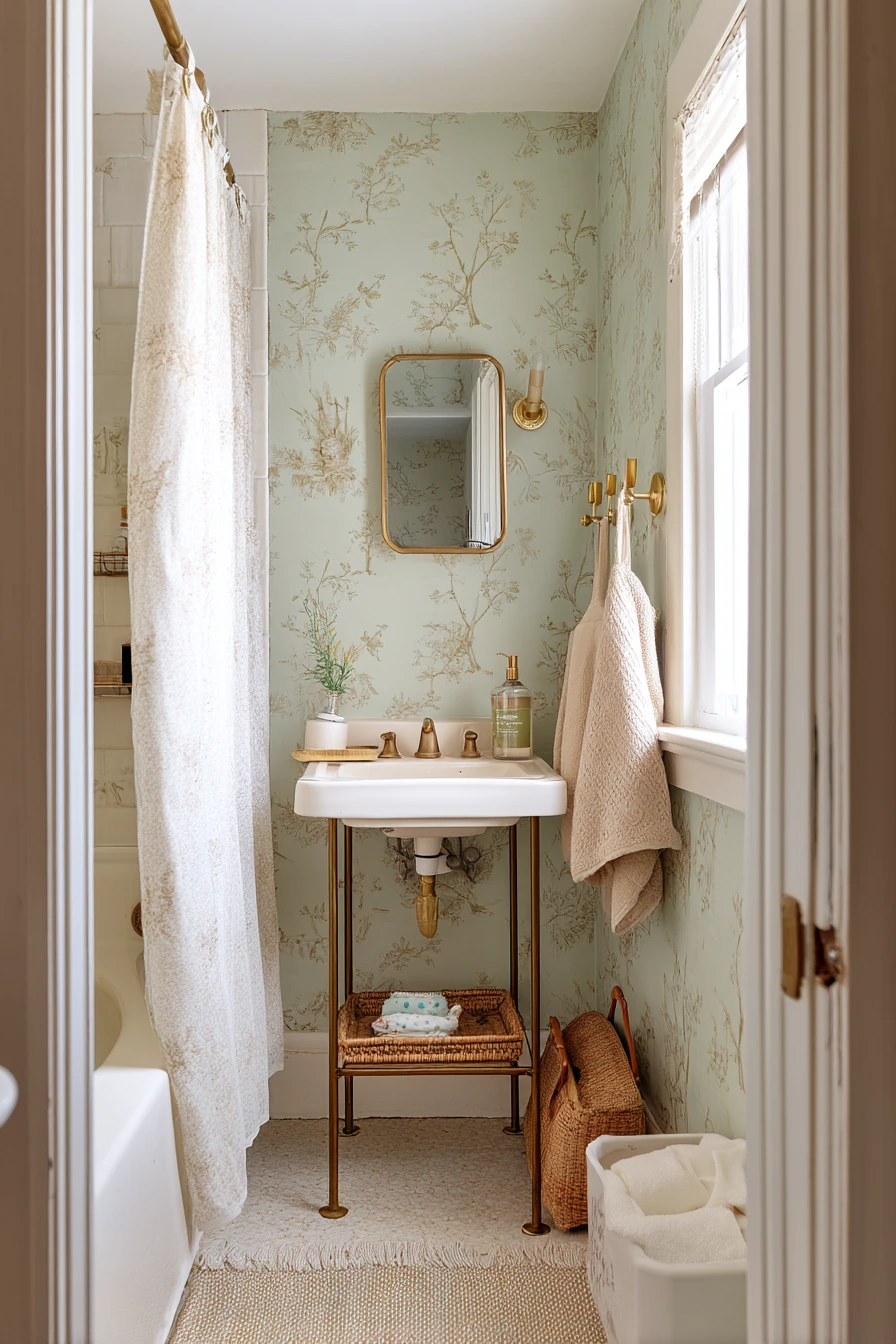 Renter-Friendly Old-World Bathroom