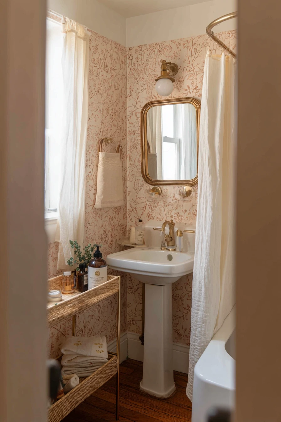 Renter-Friendly Old-World Bathroom