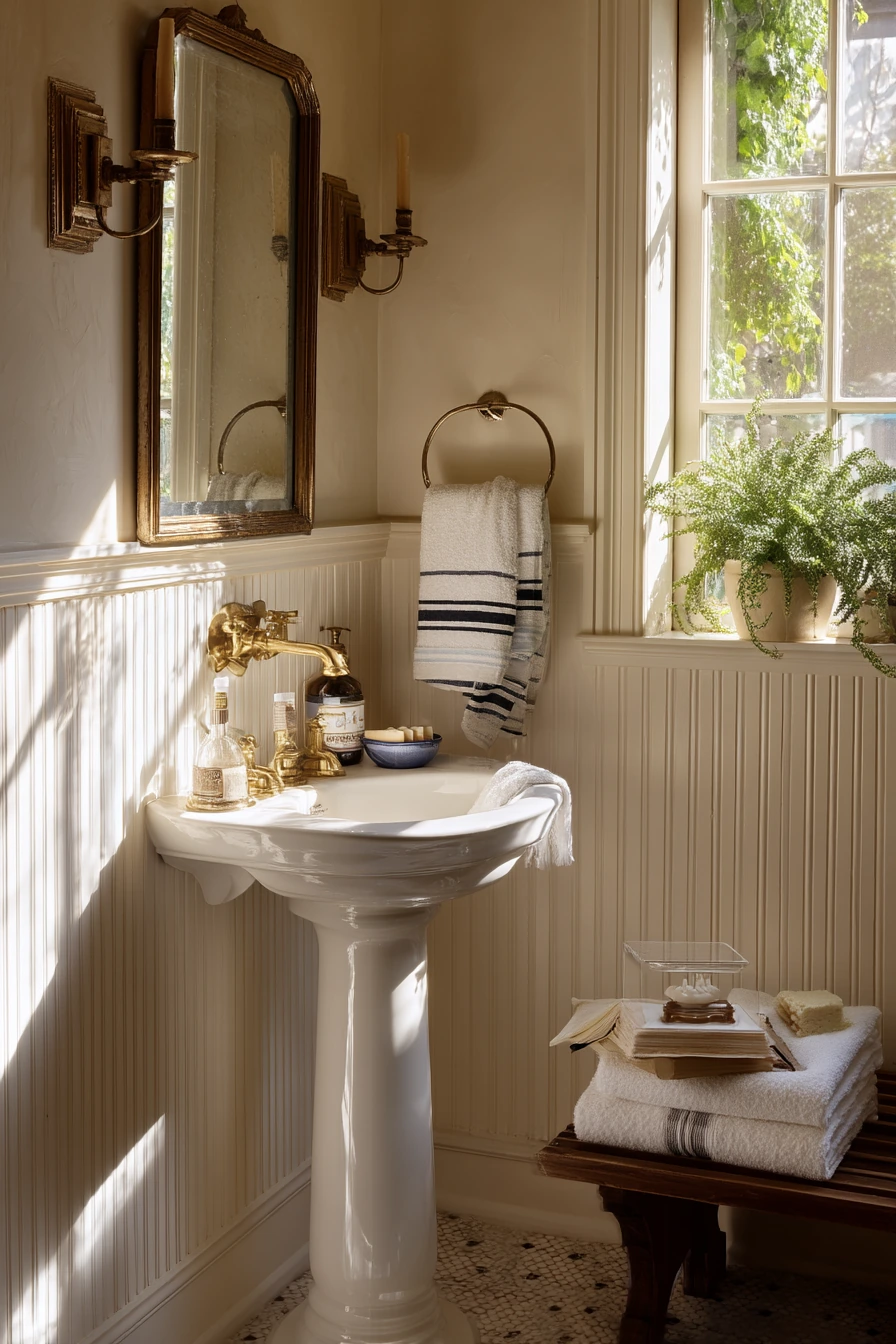 Guest Bath With Old-World Welcome