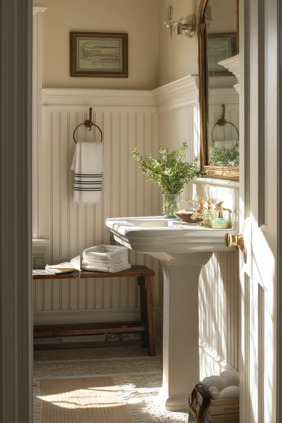 Guest Bath With Old-World Welcome