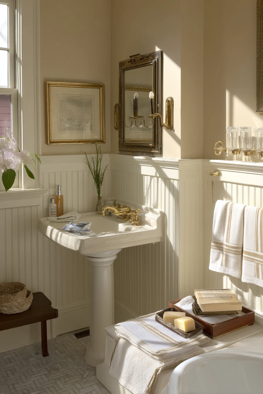 Guest Bath With Old-World Welcome