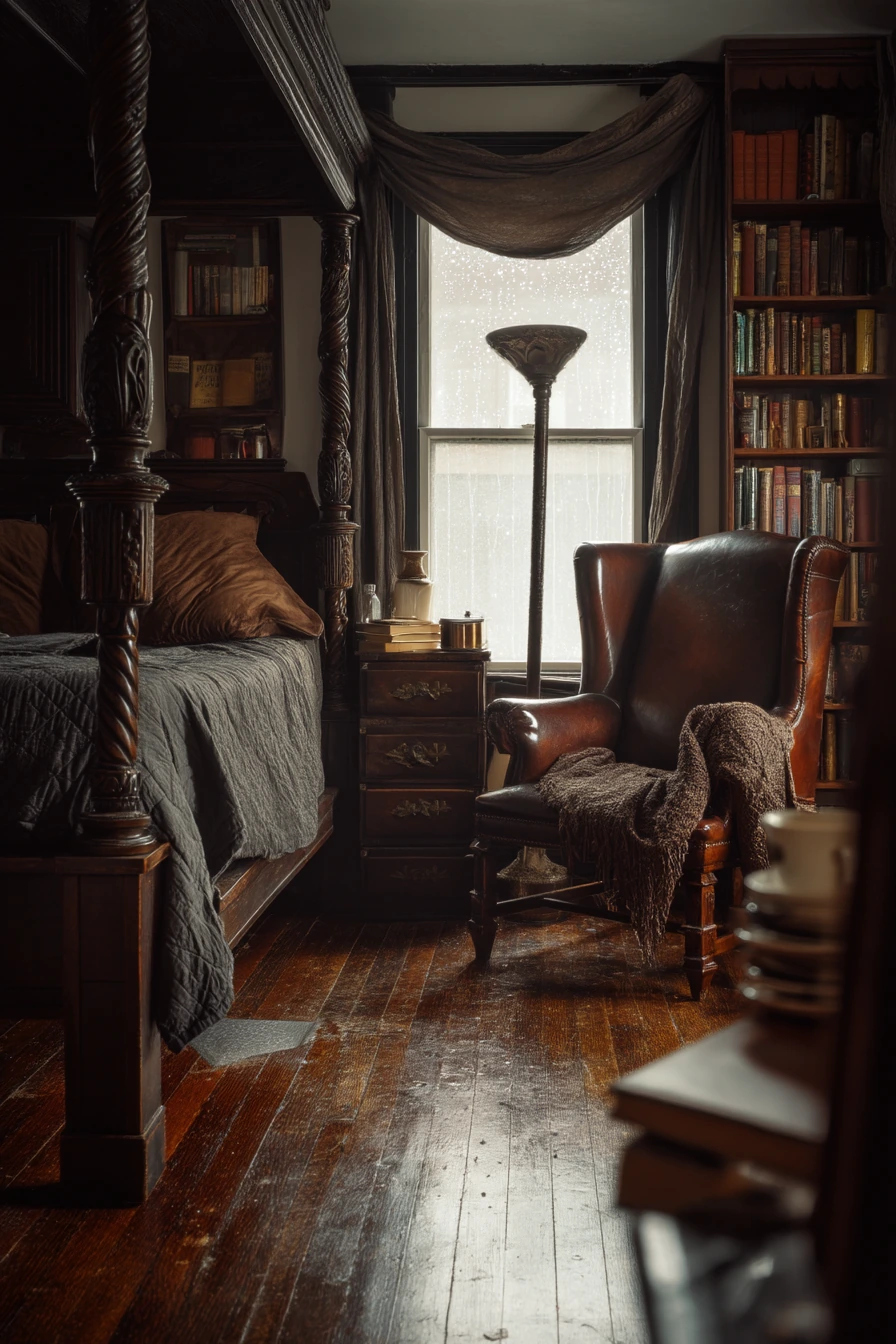 Antique Bedroom with Reading Corner
