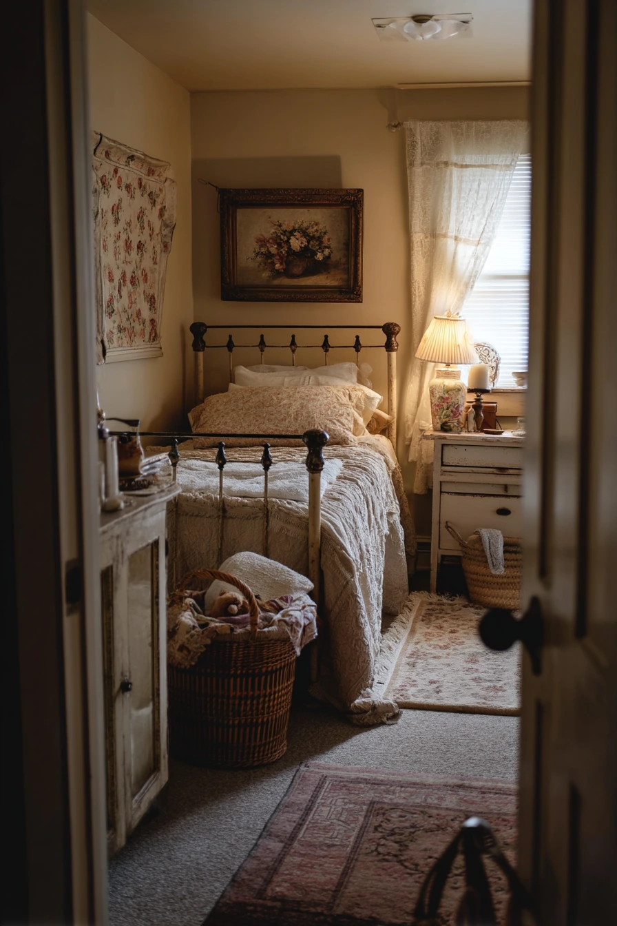 Family Antique Bedroom with Child Details