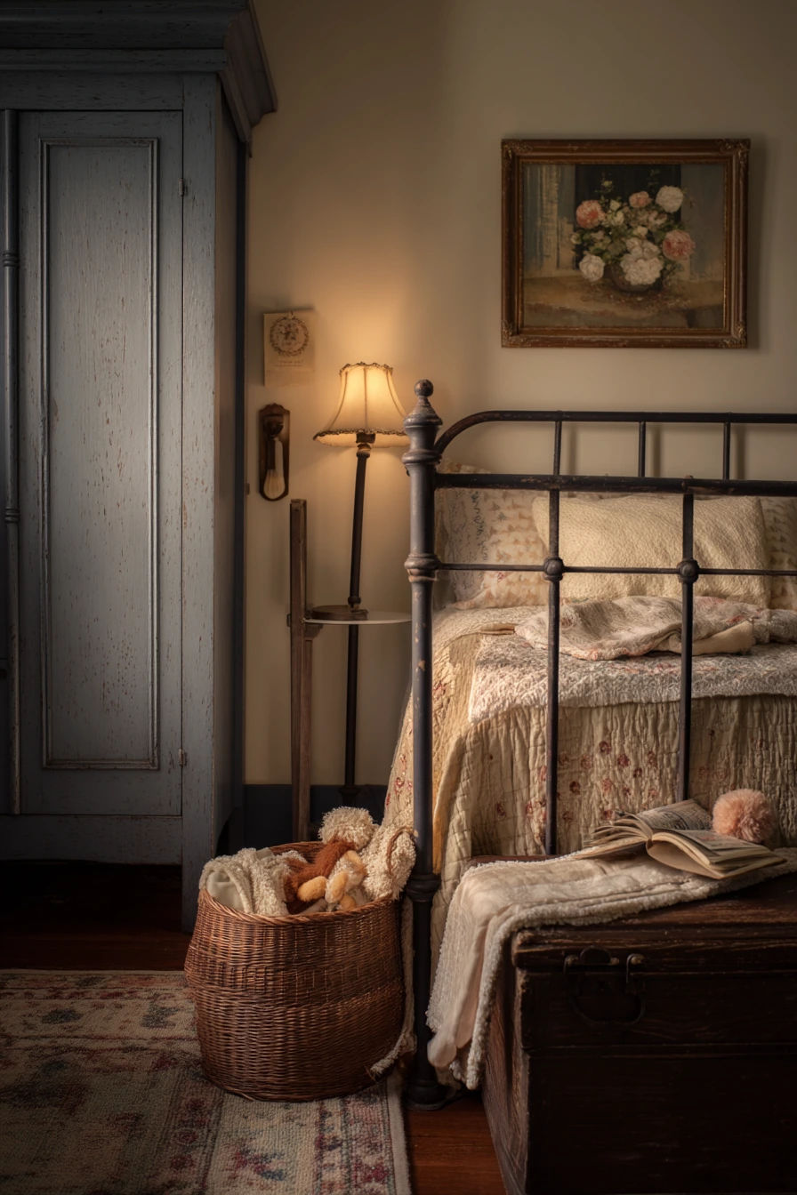 Family Antique Bedroom with Child Details