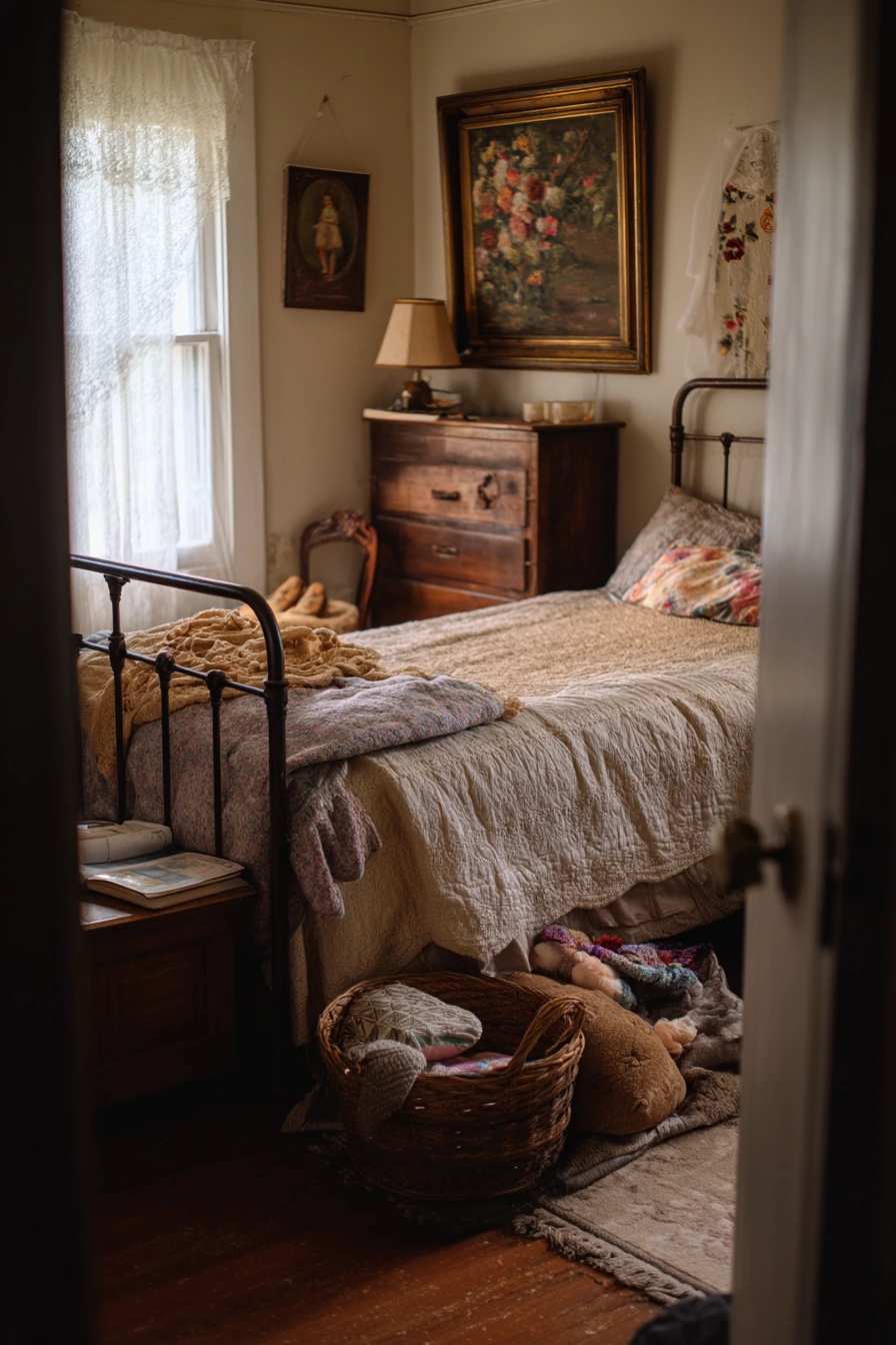 Family Antique Bedroom with Child Details