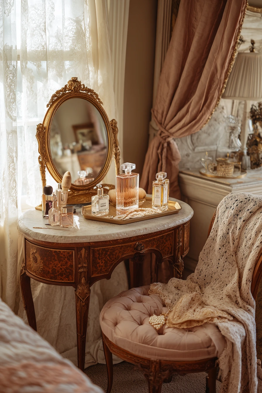 Antique Bedroom with Dressing Vanity