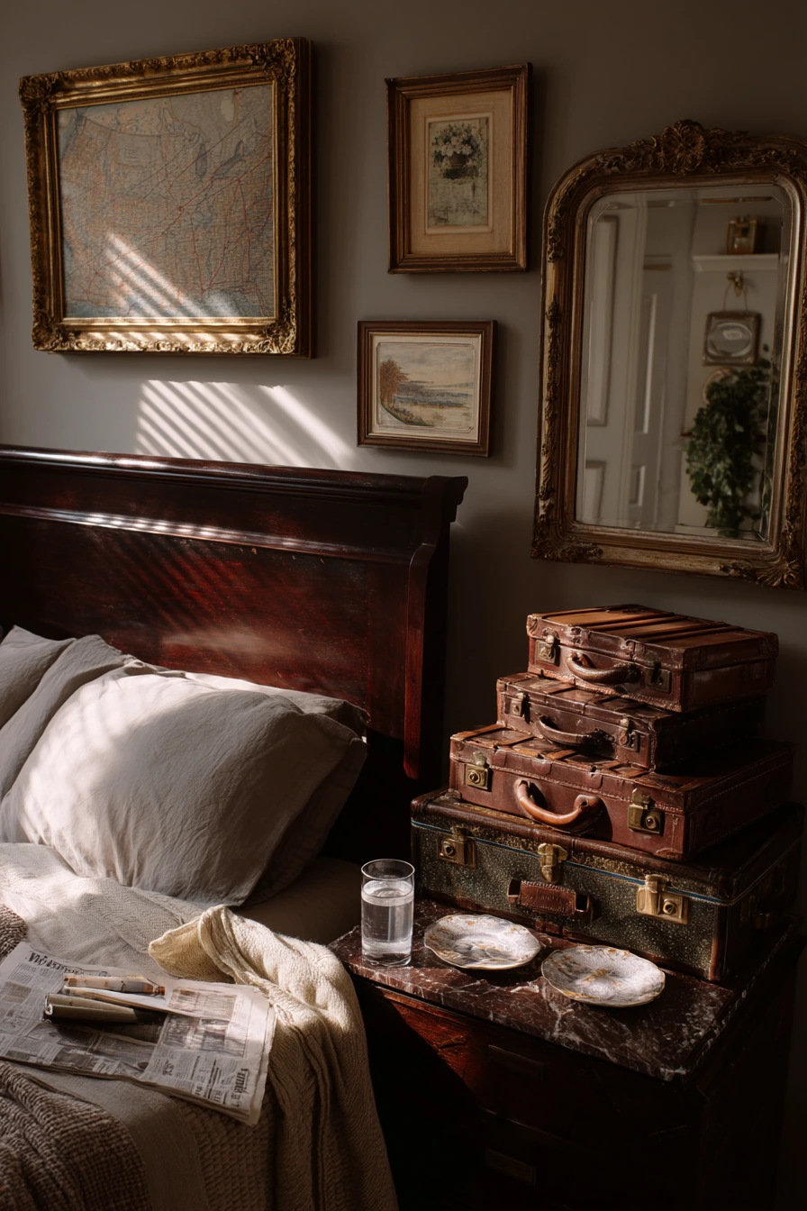 Antique Bedroom with Collectible Decor