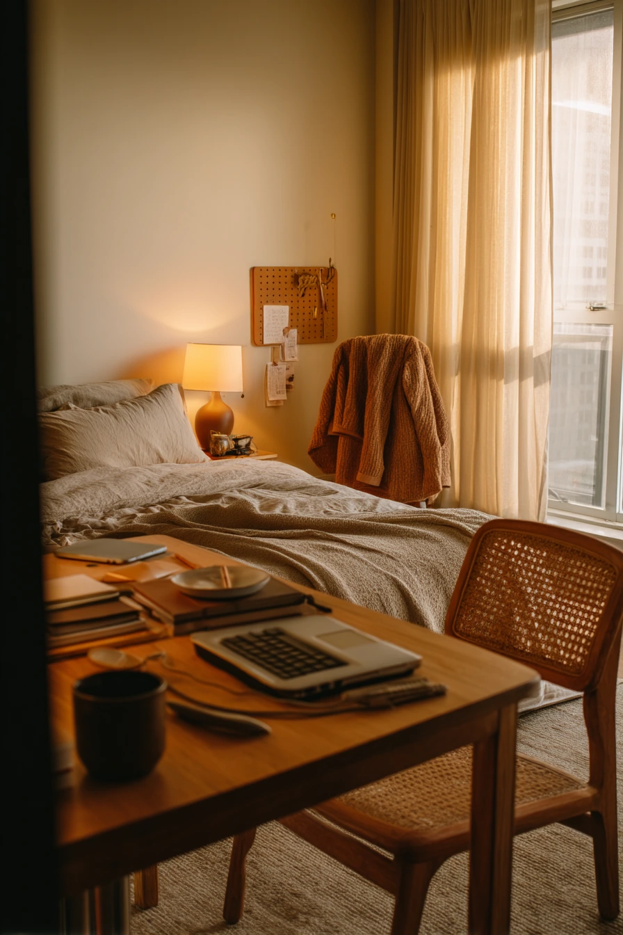 Studio Bedroom + Work Zone