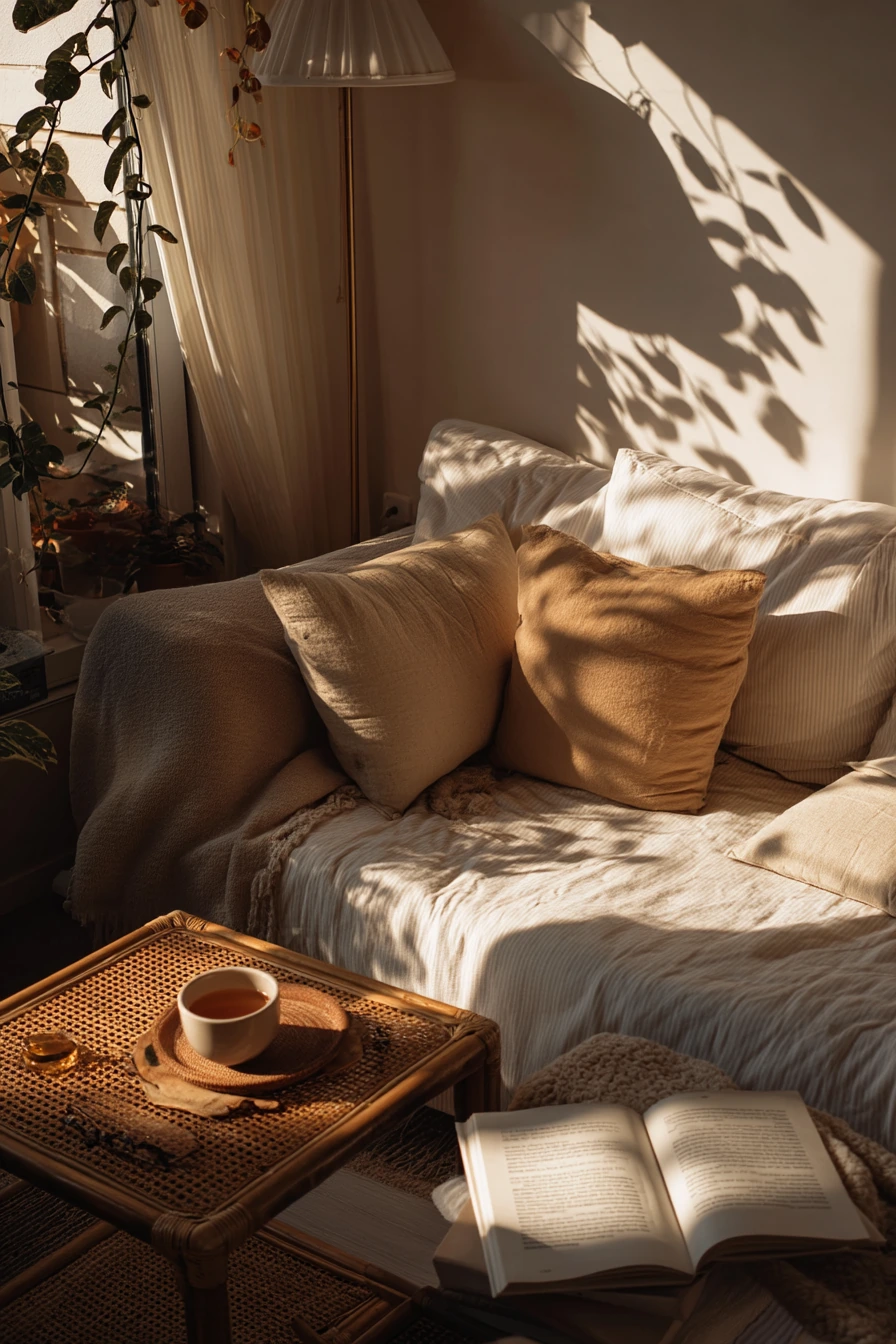 Petite boho nook for slow evenings