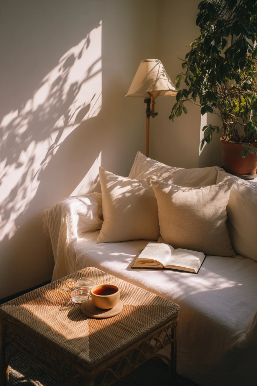 Petite boho nook for slow evenings