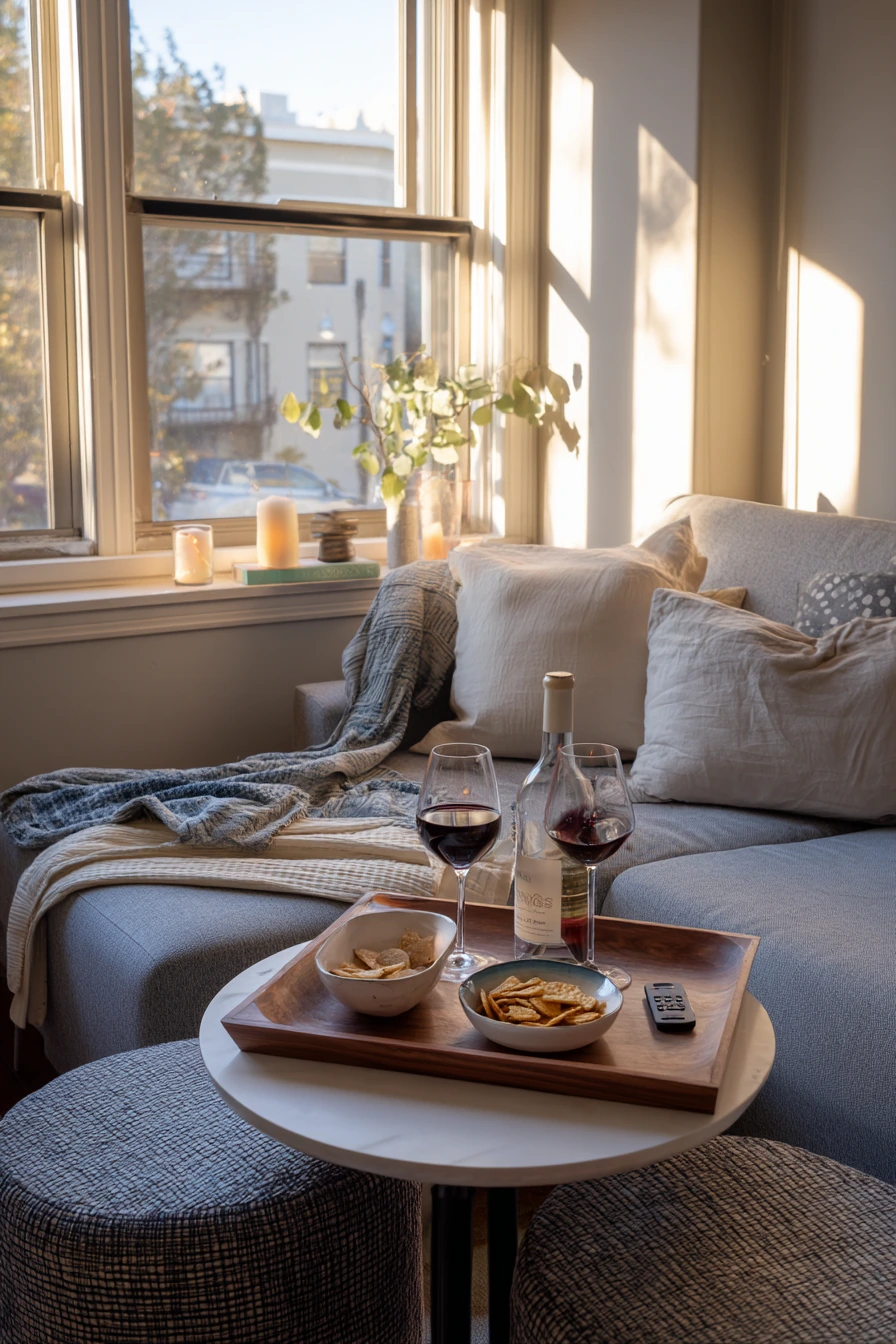 Small space entertaining with easy flow