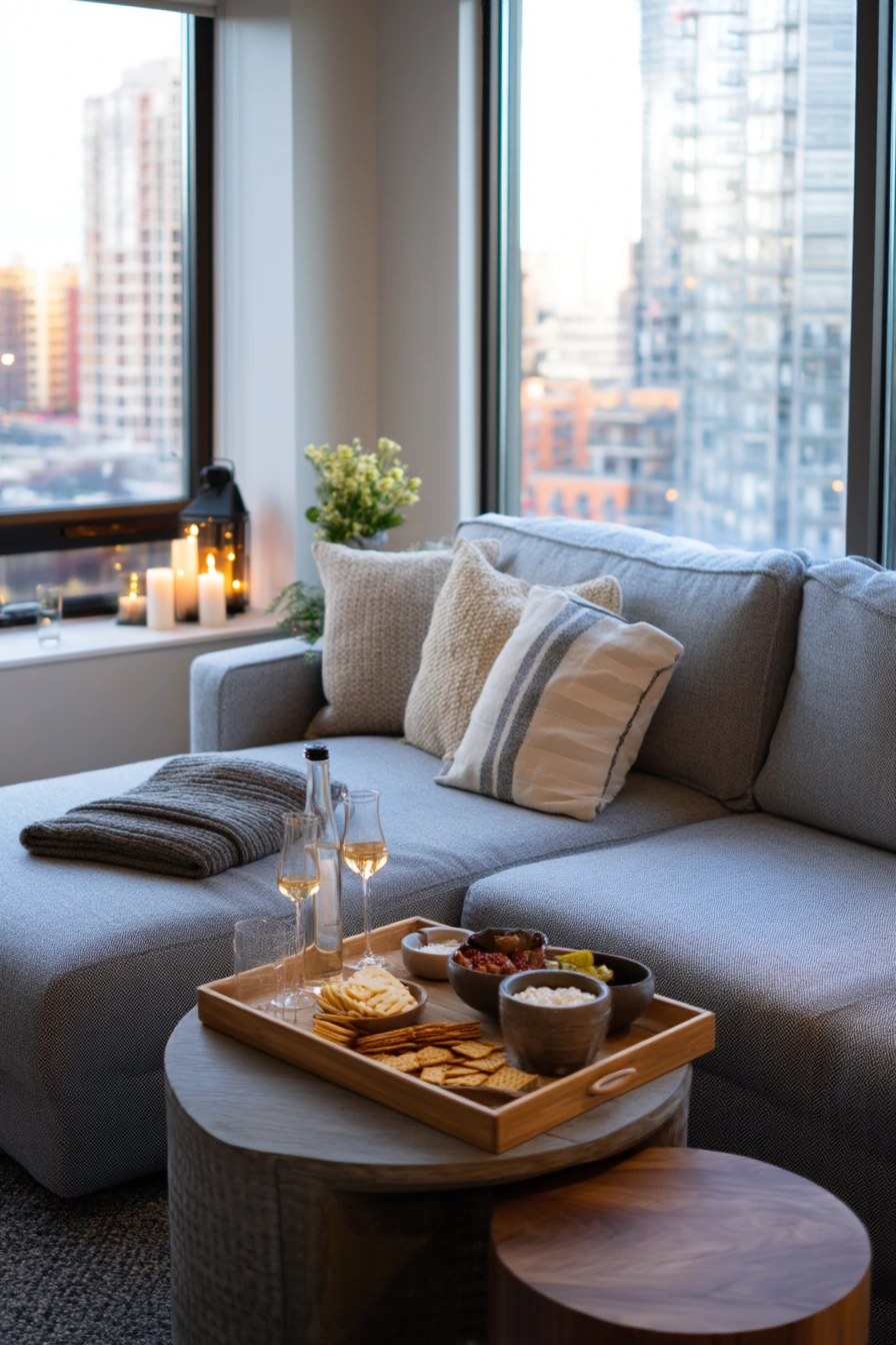 Small space entertaining with easy flow