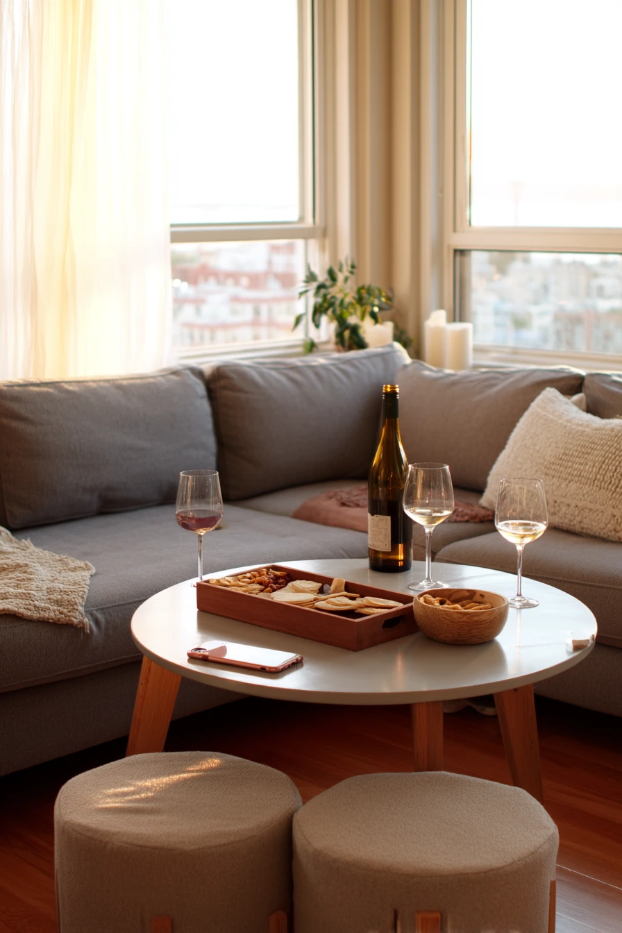 Small space entertaining with easy flow