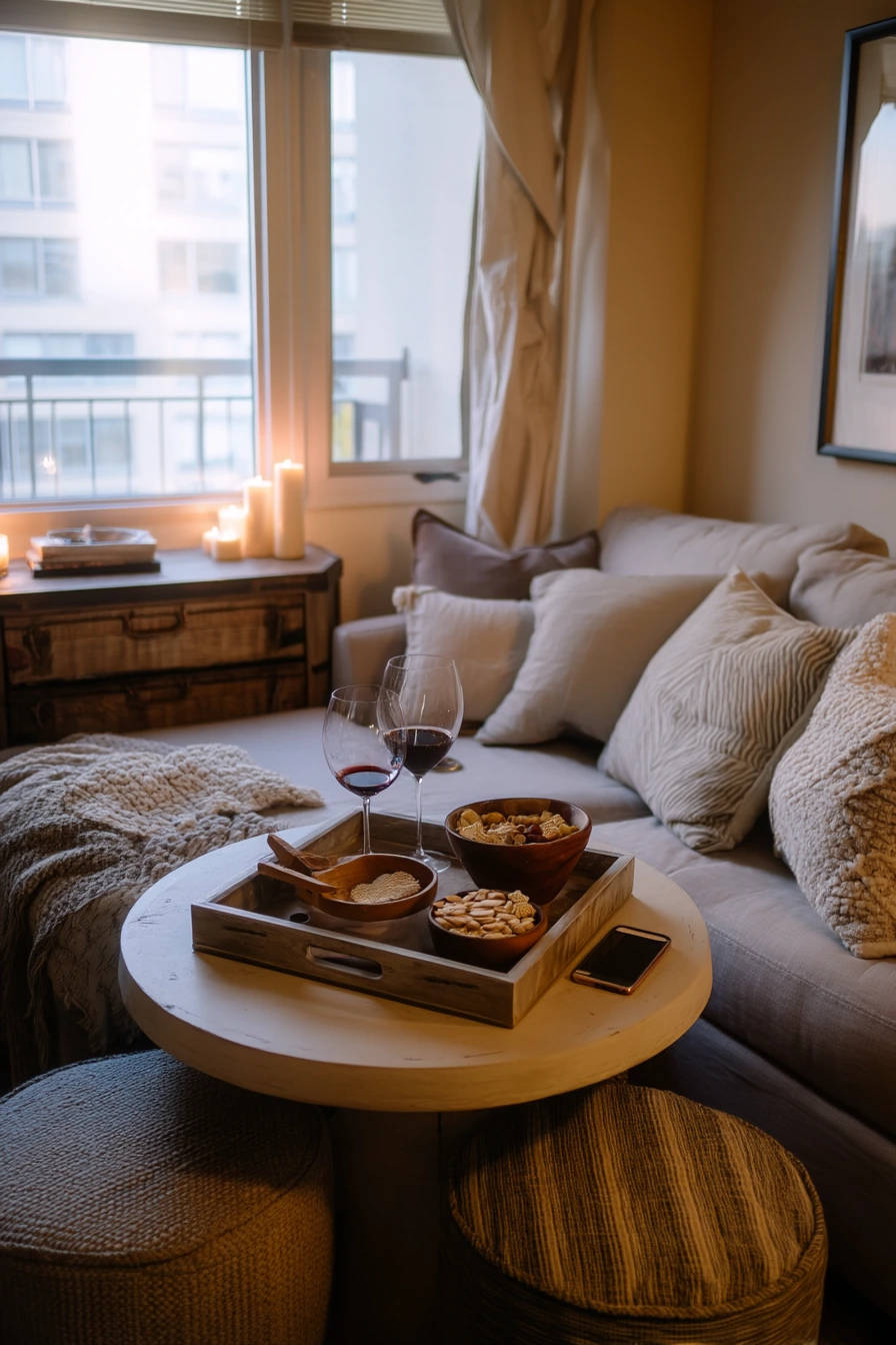 Small space entertaining with easy flow