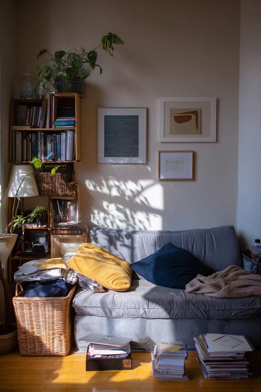Renter-friendly storage that still feels airy