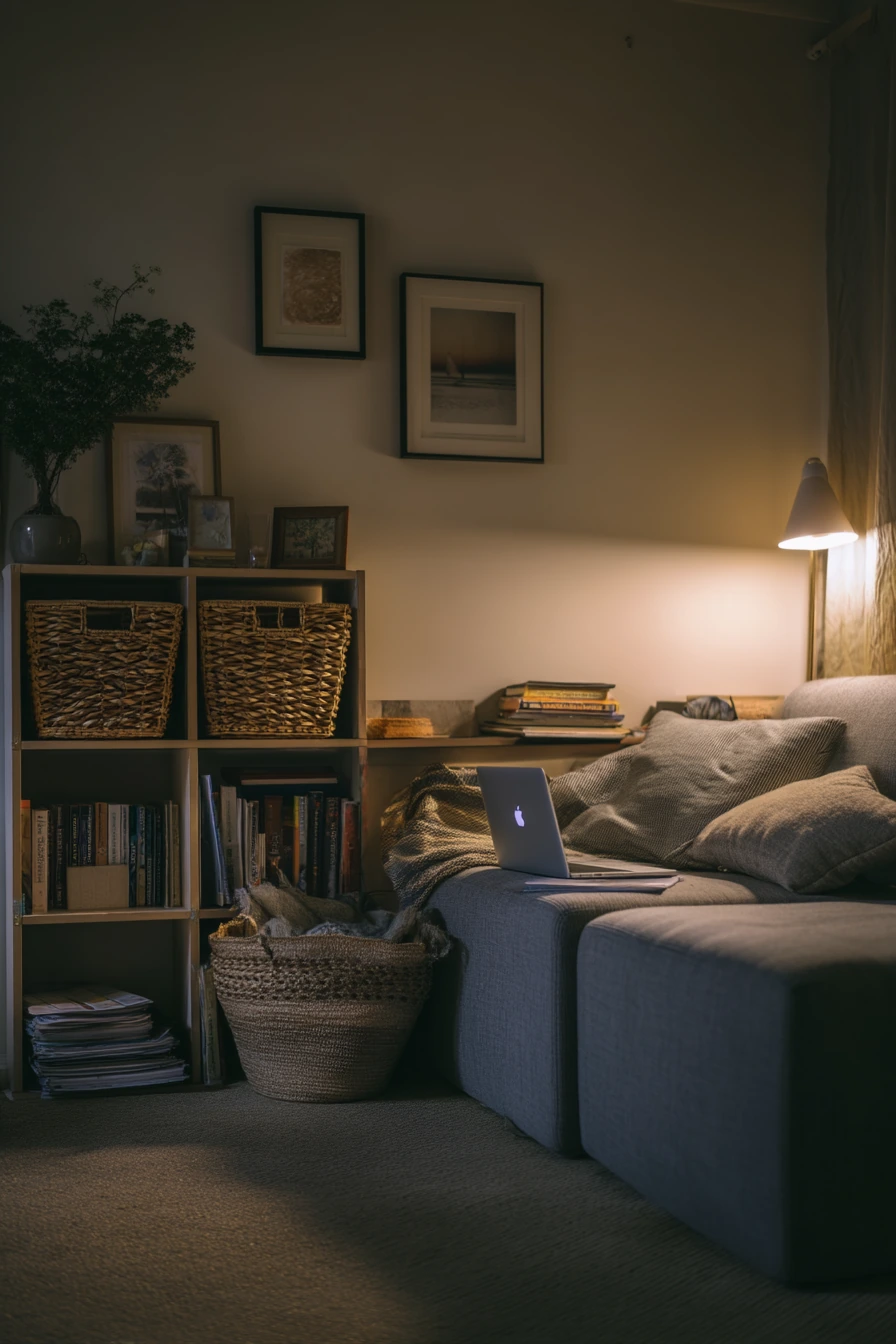 Renter-friendly storage that still feels airy