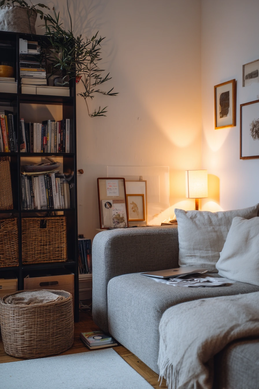 Renter-friendly storage that still feels airy